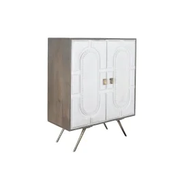 Buffet DKD Home Decor Gris Doré Blanc Laiton Bois de manguier (93 x 41 x 114 cm) de DKD Home Decor, Buffets, crédences et vai...