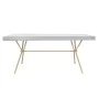 Mesa de Comedor DKD Home Decor Gris Dorado Blanco Latón Madera de mango (180 x 90 x 76 cm) de DKD Home Decor, Mesas - Ref: S3...