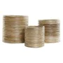 Set of planters DKD Home Decor Natural Brown Rattan Bali (31 x 31 x 30,5 cm) (3 pcs) by DKD Home Decor, Cachepots - Ref: S303...