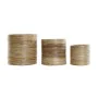 Set of planters DKD Home Decor Natural Brown Rattan Bali (31 x 31 x 30,5 cm) (3 pcs) by DKD Home Decor, Cachepots - Ref: S303...