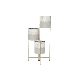 Plantador DKD Home Decor Cinzento Dourado Metal Branco Duas cores Ferro (45 x 33 x 92,8 cm) de DKD Home Decor, Vasos - Ref: S...