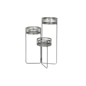 Plantador DKD Home Decor 3 em 1 Cinzento Metal Ferro Loft (47 x 35 x 72 cm) de DKD Home Decor, Vasos - Ref: S3034582, Preço: ...