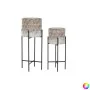 Set de Maceteros DKD Home Decor Desgastado 32,5 x 32,5 x 76,5 cm Metal (2 Unidades) de DKD Home Decor, Maceteros - Ref: S3034...