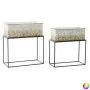 Set di vasi da fiori DKD Home Decor 53,5 x 26 x 60 cm Metallo (2 Unità) di DKD Home Decor, Cachepot - Rif: S3034640, Prezzo: ...