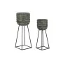 Set de pots de fleurs DKD Home Decor Usé 32 x 32 x 84 cm Métal (2 Unités) de DKD Home Decor, Cache-pots - Réf : S3034642, Pri...