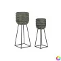 Set de pots de fleurs DKD Home Decor Usé 32 x 32 x 84 cm Métal (2 Unités) de DKD Home Decor, Cache-pots - Réf : S3034642, Pri...