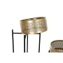 Conjunto de Vasos DKD Home Decor Preto Dourado Metal 30 x 30 x 101 cm (2 Unidades) de DKD Home Decor, Vasos para flores - Ref...