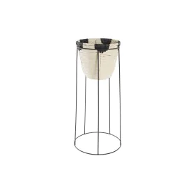 Plantador DKD Home Decor Natural Preto Metal Colonial Fibra (30 x 30 x 62 cm) de DKD Home Decor, Vasos - Ref: S3034702, Preço...