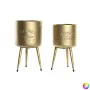 Set de Maceteros DKD Home Decor 25,5 x 25,5 x 44 cm Metal (2 Unidades) de DKD Home Decor, Maceteros - Ref: S3034712, Precio: ...