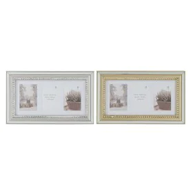 Marco de Fotos DKD Home Decor Luxury Cristal Poliestireno Dorado Plateado Tradicional 46,5 x 2 x 28,5 cm (2 Unidades) de DKD ...