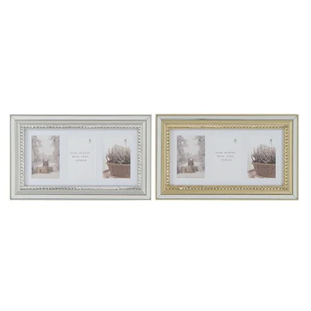 Fotorahmen DKD Home Decor Luxury Kristall polystyrol Gold Silberfarben Traditionell 46,5 x 2 x 28,5 cm (2 Stück) von DKD Home...