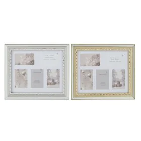 Moldura de Fotos DKD Home Decor Luxury 46,5 x 2 x 40 cm Cristal Prateado Dourado poliestireno Tradicional (2 Unidades) de DKD...