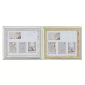 Cornice Portafoto DKD Home Decor Luxury 46,5 x 2 x 40 cm Cristallo Argentato Dorato polistirene Tradizionale (2 Unità) di DKD...