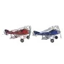 Figura Decorativa DKD Home Decor Rojo Azul marino Avión Vintage 45 x 38 x 16 cm (2 Unidades) (1 unidad) de DKD Home Decor, Ad...