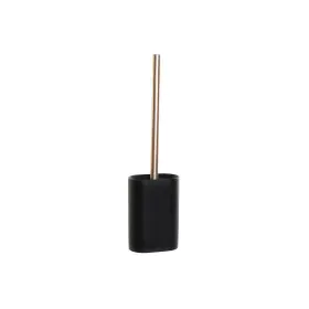 Toilet Brush DKD Home Decor Black Golden Resin 10 x 6 x 40 cm by DKD Home Decor, Toilet accessories - Ref: S3036527, Price: 1...