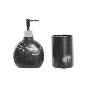 Bath Set DKD Home Decor Black Resin Plastic 11 x 6 x 17 cm by DKD Home Decor, Bathroom Accessory Sets - Ref: S3036603, Price:...