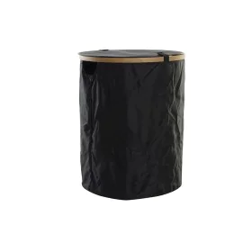 Laundry basket DKD Home Decor Black Oak Felt (44 x 44 x 57 cm) by DKD Home Decor, Laundry Baskets - Ref: S3036624, Price: 52,...