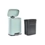 Cubo para la Basura DKD Home Decor Menta Mate 21 x 15 x 29,5 cm Metal 5 L Básico de DKD Home Decor, Basura y reciclaje - Ref:...