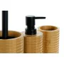 Conjunto de Banho DKD Home Decor Preto 7 x 7 x 16,5 cm Natural (3 Peças) de DKD Home Decor, Jogos de acessórios para casa de ...