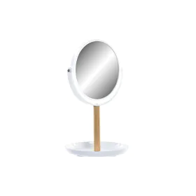 Mirror DKD Home Decor White Natural Bamboo Aluminium polystyrene 17 x 17 x 31 cm by DKD Home Decor, Mirrors - Ref: S3036675, ...