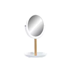 Miroir DKD Home Decor Blanc Naturel Bambou Aluminium polystyrène 17 x 17 x 31 cm de DKD Home Decor, Rétroviseurs - Réf : S303...