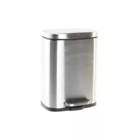 Cubo para la Basura DKD Home Decor 21,5 x 18,5 x 30 cm Plateado Acero Inoxidable 5 L Básico de DKD Home Decor, Basura y recic...