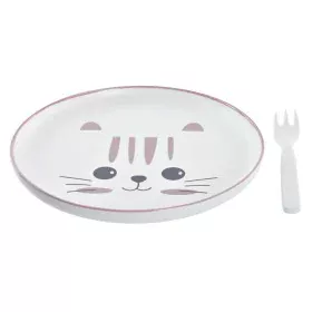 Set de Menaje Infantil DKD Home Decor Gato de DKD Home Decor, Vajillas infantiles - Ref: S3036859, Precio: 15,89 €, Descuento: %