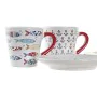 Juego de Tazas de Café DKD Home Decor Metal Multicolor Gres 130 ml de DKD Home Decor, Tazas - Ref: S3036953, Precio: 23,12 €,...