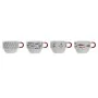 Ensemble de tasses à café DKD Home Decor Rouge Multicouleur Métal Grès méditerranéen 190 ml 4 Pièces de DKD Home Decor, Tasse...