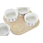 Conjunto para Aperitivos DKD Home Decor Azul Natural Bambu Grés Mediterrâneo 19,7 x 19,7 x 1 cm (5 pcs) de DKD Home Decor, Pr...