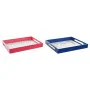 Bandeja de Aperitivos DKD Home Decor Azul Coral Madera MDF Mediterráneo 40 x 30 x 5 cm (2 Unidades) de DKD Home Decor, Platos...