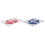 Service de linge de table DKD Home Decor Bleu Blanc Rouge 150 x 150 x 0,5 cm (2 Unités) de DKD Home Decor, Nappes - Réf : S30...