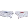 Conjunto de toalhas de mesa DKD Home Decor Azul Branco Vermelho 150 x 150 x 0,5 cm (2 Unidades) de DKD Home Decor, Toalhas - ...