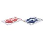 Service de linge de table DKD Home Decor 150 x 250 x 0,5 cm Rouge Bleu Blanc (2 Unités) de DKD Home Decor, Nappes - Réf : S30...