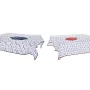 Set de mantelería DKD Home Decor 150 x 250 x 0,5 cm Rojo Azul Blanco (2 Unidades) de DKD Home Decor, Manteles - Ref: S3037030...