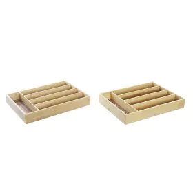 Range-couverts DKD Home Decor Bambou Colonial Africain 25,5 x 35,5 x 5 cm (2 Unités) de DKD Home Decor, Étagères et supports ...