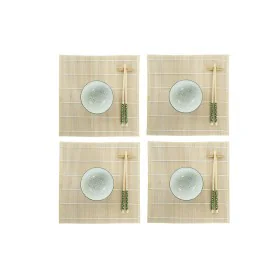 Sushi-Set DKD Home Decor 14,5 x 14,5 x 31 cm grün Steingut Orientalisch (16 Stücke) von DKD Home Decor, Teller und Schüsseln ...