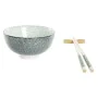 Conjunto de sushi DKD Home Decor Bambu Grés Branco Verde Oriental 30 x 21 x 7 cm (6 Peças) de DKD Home Decor, Pratos e fontes...