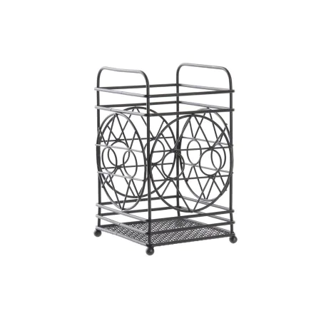 Escurridor para Cubiertos DKD Home Decor Negro Metal Geométrico 12 x 12 x 20 cm de DKD Home Decor, Estantes y soportes - Ref:...