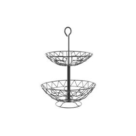 Fruit Bowl DKD Home Decor Black Metal 28 x 28 x 40 cm by DKD Home Decor, Bowls and large cups - Ref: S3037244, Price: 13,14 €...