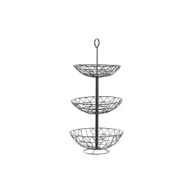 Fruteira DKD Home Decor 28 x 28 x 58 cm Preto Metal de DKD Home Decor, Travessas e taças - Ref: S3037245, Preço: 19,89 €, Des...