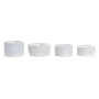 Ensemble à apértif DKD Home Decor Blanc/Noir Métal Bambou Grès Loft 5 Pièces 20 x 20 x 14 cm de DKD Home Decor, Plats et plat...