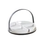 Set da Aperitivo DKD Home Decor Bianco/Nero Metallo Bambù Gres Loft 4 Pezzi 21,5 x 21,5 x 14 cm di DKD Home Decor, Piatti e t...