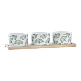 Ensemble à apértif DKD Home Decor Bambou Grès Volets 3 Pièces 4 Pièces 28 x 9,7 x 1,5 cm de DKD Home Decor, Plats et plateaux...