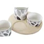 Appetizer Set DKD Home Decor White/Black Bamboo Stoneware Sheets Cottage 3 Pieces 8 cm 20 x 20 x 8 cm by DKD Home Decor, Plat...