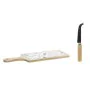 Conjunto para Aperitivos DKD Home Decor Branco/Preto Bambu Grés Folhas Cottage 3 Peças 33 x 12 x 1 cm (3 piezas) de DKD Home ...