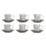 Piece Coffee Cup Set DKD Home Decor Blue Brown Rubber wood White Stoneware 90 ml by DKD Home Decor, Cups - Ref: S3037310, Pri...