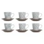 Juego de Tazas de Café DKD Home Decor Azul Marrón Madera de caucho Blanco Gres 150 ml de DKD Home Decor, Tazas - Ref: S303731...