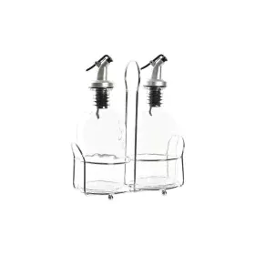 Cruet DKD Home Decor Vinegar server Transparent Metal Crystal (2 Units) (2 pcs) by DKD Home Decor, Dispensers for dressings a...