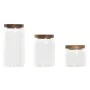 Set de 3 Botes DKD Home Decor Acacia Vidrio de Borosilicato (1 L) (400 ml) (700 ml) (3 Piezas) de DKD Home Decor, Almacenamie...